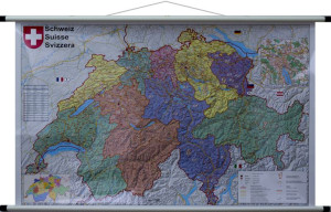 SZWAJCARIA m.ścienna kody poczto.1:400 000 Stiefel