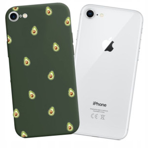 Etui Matt ZIELONE do IPHONE 7 8 SE 2020 wzory
