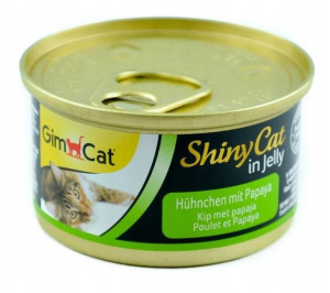 GimCat | ShinyCat in Jelly | Puszka 70g - Kurczak i papaya 70g