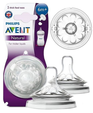 AVENT NATURAL Smoczek na butelkę do kaszki 2szt