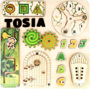 Tablica Manipulacyjna Sensoryczna IMIĘ dziecka