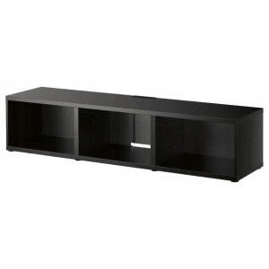 Szafka Pod Tv Besta Czarny Brąz 180x40x38 Cm