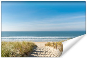 Fototapeta do Salonu PEJZAŻ Morski Plaża Wydmy Efekt 3D 450cm x 300cm