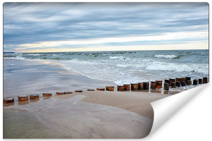Fototapeta DEKORACYJNA do Salonu 3D Plaża Morze i Fale 368cm x 254cm