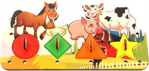 Puzzle Farma Kształty Tablicy Manipulacyjnej V11