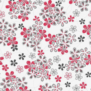Tapeta Czerwone Kwiaty na Białym Tle "Trend Art 6" Sintra 485545