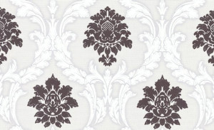 Tapeta Czarne Ornamenty na Białym Tle Bravo 80052BR20
