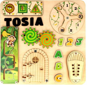Tablica Sensoryczna Manipulacyjna IMIĘ GRATIS MAŁ