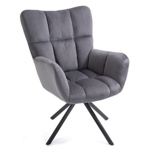 Fotel tapicerowany obrotowy CL-18030-2 ciemnoszary