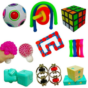 Komplet Zestaw Zabawki Antystresowe Gniotki 18szt 18pcs