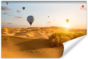 Fototapeta DEKORACYJNA 3D Wydmy Balony i Zachód Słońca 450cm x 300cm