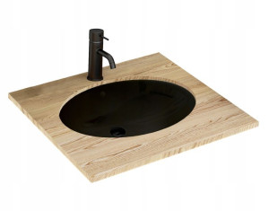 Umywalka Podblatowa Ceramiczna Nel Black Czarna