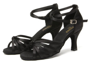 Buty Do Tańca Taneczne Latino Salsa 7cm - Czarne 40