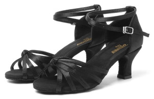 Buty Do Tańca Taneczne Latino Salsa 5cm - Czarne 36