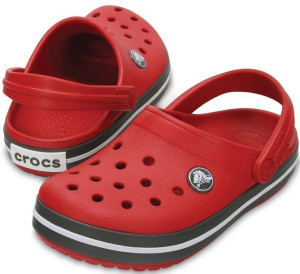 Klapki Crocs dla dzieci Crocband Clog K czerwono-szare 204537 6IB