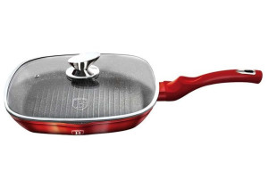 Patelnia Granitowa Grillowa 28 Cm Berlinger Haus Red Metallic Bh-1613