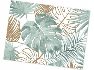 Tapeta Z Brokatem Duże Liście Filodendron Monstera Palma