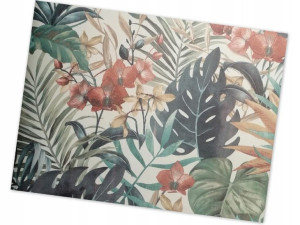 Tapeta Florystyczna Liście Monstera Palma Storczyki Kwiaty