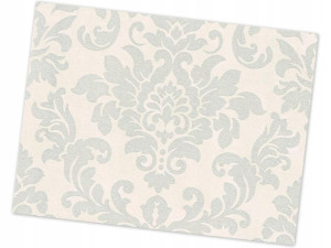 Tapeta Glamour Jasnoszary Ornament Z Brokatem