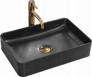 Umywalka Ceramiczna Nablatowa Avia Black Mat
