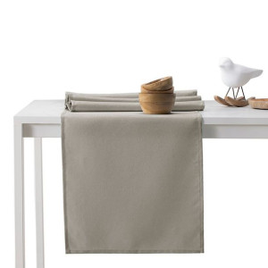 DecoKing Zestaw obrus + bieżnik bawełna PURE 115x180+35x180 Cappuccino