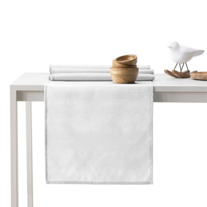AmeliaHome Bieżnik plamoodporny VESTA 30X80 Biały