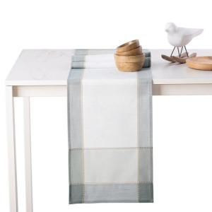 AmeliaHome Bieżnik SEVRAN 60X120 Biały + Niebieski