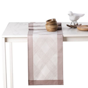 AmeliaHome Bieżnik MILLUZA 30X120 różowy