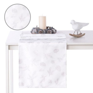 AmeliaHome Bieżnik świąteczny MAGICNIGHT 40X120 srebrny