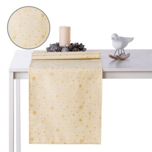 AmeliaHome Bieżnik świąteczny STARDUST 40X120 złoty