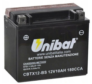 Akumulator Unibat Cbtx12-bs 12v 10ah 180a