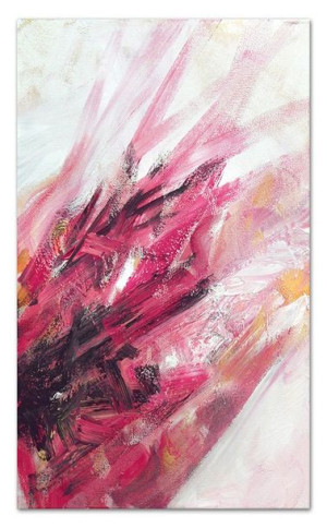 Obraz olejny ręcznie malowany 115x195cm Różowa ekspresja