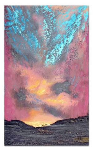 Obraz olejny ręcznie malowany 115x195cm Światło gór