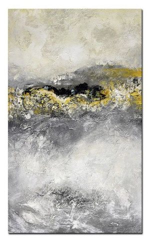 Obraz olejny ręcznie malowany 115x195cm Żółte prześwity