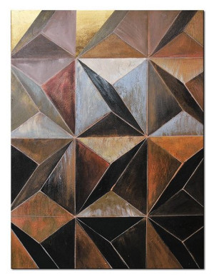 Obraz olejny ręcznie malowany 110x150cm Drewniana kompozycja