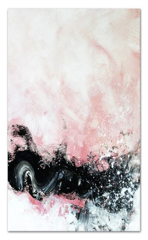 Obraz olejny ręcznie malowany 115x195cm Czarne fale