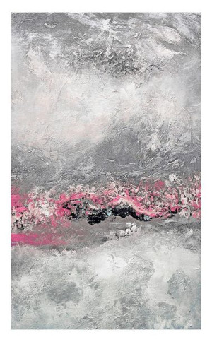 Obraz olejny ręcznie malowany115x195cm Różowe prześwity