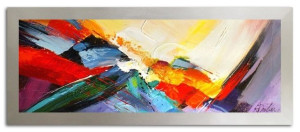 Obraz olejny ręcznie malowany 62x162cm Kolory życia