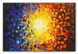 Obraz olejny ręcznie malowany 80x120cm Rozkład światła