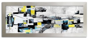 Obraz olejny ręcznie malowany 68x168cm Melancholijne ulice