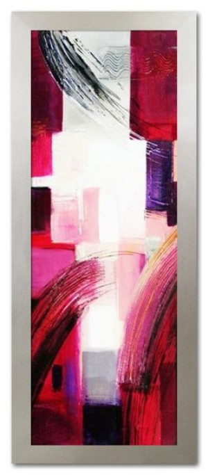 Obraz olejny ręcznie malowany 68x168cm Różowe przejście