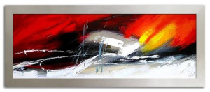 Obraz olejny ręcznie malowany 68x168cm Wspinaczka