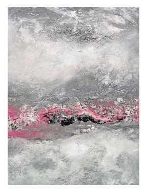Obraz olejny ręcznie malowany 90x120cm Różowe prześwity