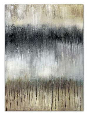 Obraz olejny ręcznie malowany 90x120cm Czarny deszcz