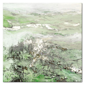 Obraz olejny ręcznie malowany 90x90cm Górski las
