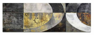 Obraz olejny ręcznie malowany 50x150cm Złota ćwierć
