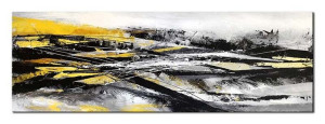 Obraz olejny ręcznie malowany 50x150cm Bierność