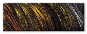 Obraz olejny ręcznie malowany 50x150cm Zakręcone słowa