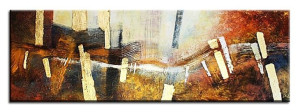 Obraz olejny ręcznie malowany 50x150cm Milczenie
