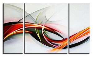 Obraz olejny ręcznie malowany 60x70cm + 20x60cmx2 Połączenie kolorów
